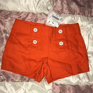 NWT Janie and Jack orange shorts size 3